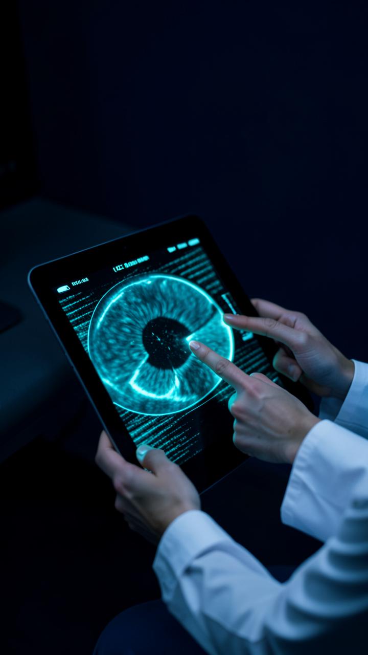 Medical retina doctor explaining: “Injections dry the swelling. They do not cure sugar.”